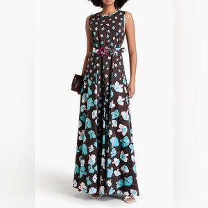 DIANE VON FURSTENBERG Elliot floral-print cotton-blend poplin maxi dress